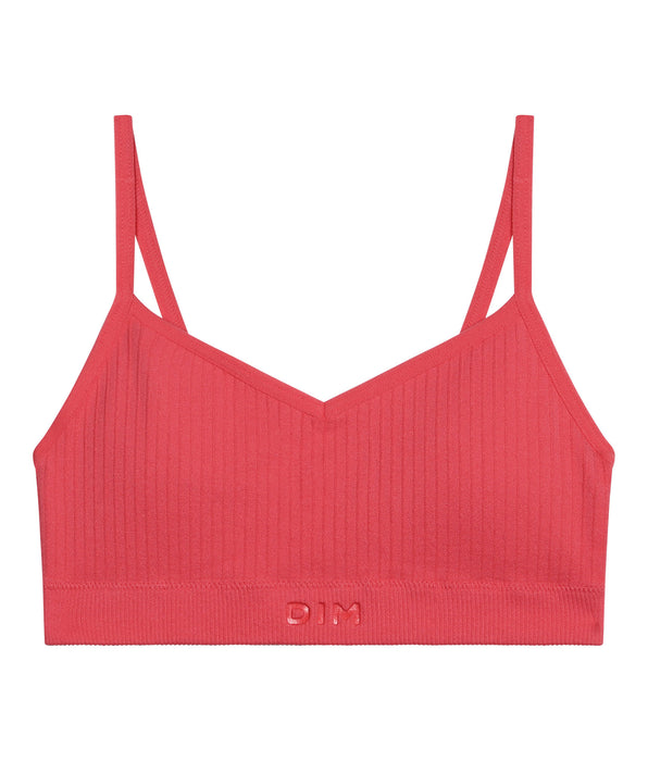 DIM Mädchen-Bustier aus Mikrofaser mit abnehmbaren Schaumstoffeinlagen rosa - Dim
