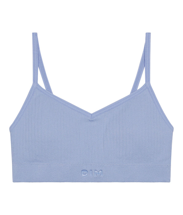 DIM Mädchen-Bustier aus Mikrofaser mit abnehmbaren Schaumstoffeinlagen blau - Dim