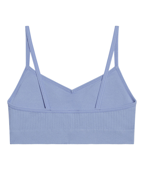DIM Mädchen-Bustier aus Mikrofaser mit abnehmbaren Schaumstoffeinlagen blau - Dim