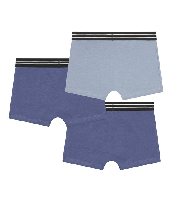 DIM 3er-Pack blaue/beige/rosa Boxershorts aus Stretch-Baumwolle – Les Pockets EcoDIM