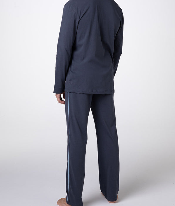 DIM Unisex Langarm-Pyjama aus Schiefer-Baumwolljersey