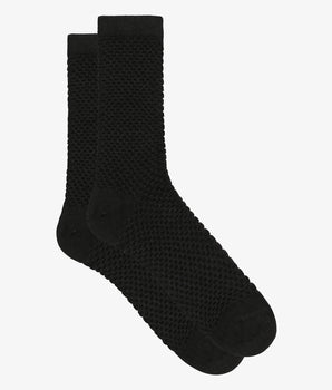 Schwarze Damensocken aus Viskose mit Waffelmuster - Dim Style