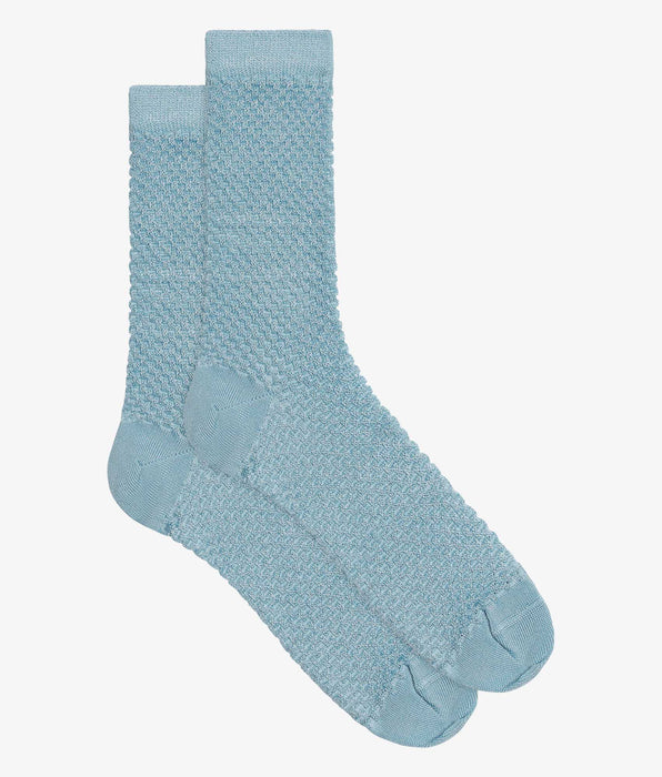 DIM Blauer Damensocken aus Viskose mit Waffeloptik - Dim Style