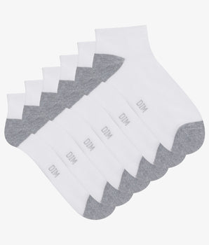 3er-Pack weiße/graue Socken aus Baumwolle – EcoDIM Sport