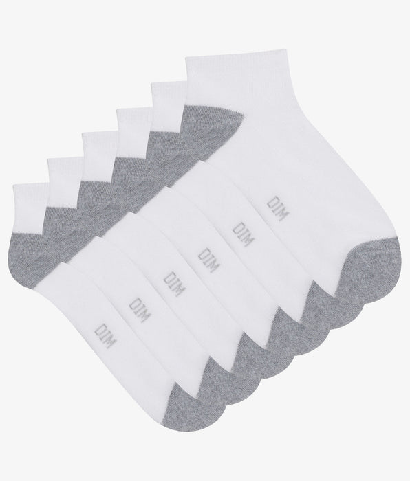 DIM 3er-Pack weiße/graue Socken aus Baumwolle – EcoDIM Sport