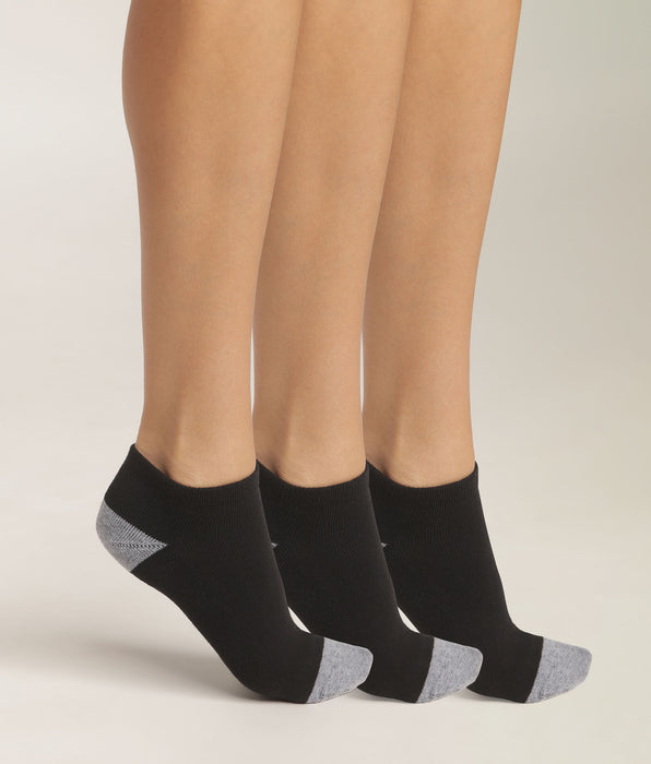 DIM 3er–Pack schwarze/graue Socken aus Baumwolle – EcoDIM Sport