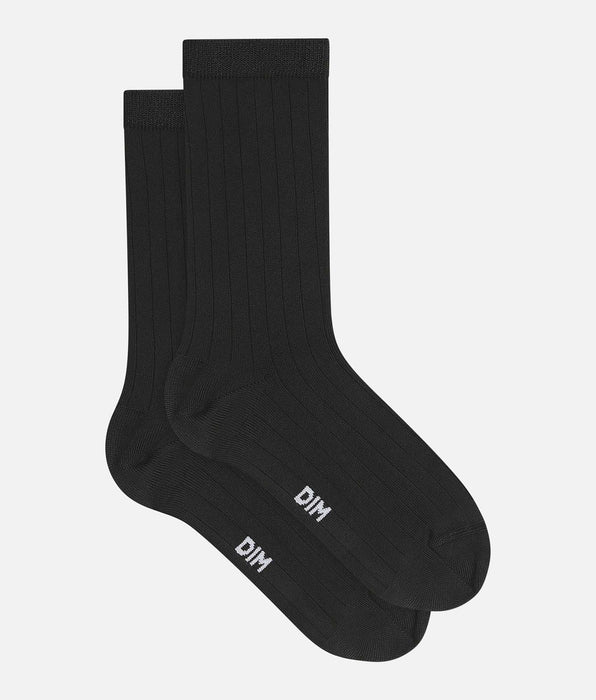 DIM Socken Frau Schwarz Satin Dim Mode