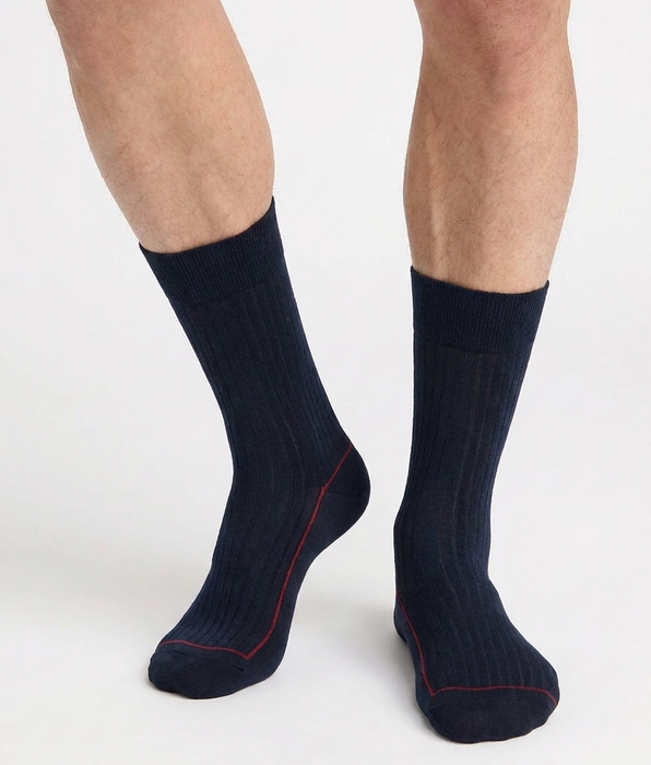 DIM Herren-Socken aus ozeanblauer Baumwolle von La Mode Côtelée