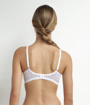 Weißer Triangel-BH mit Schaumstoffeinlage aus Mikrofaser – Daily Dentelle