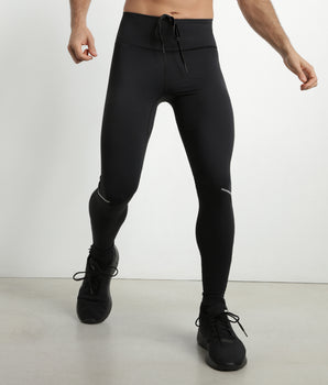 Dim Move verstellbare Sportleggings für Herren aus Mikrofaser in Schwarz