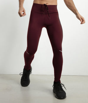 Dim Move verstellbare Sportleggings für Herren aus Mikrofaser in Bordeaux