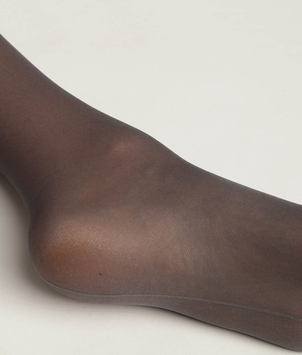 DIM Graue transparente Strumpfhose mit Kontrasteinfassung- DIM Style