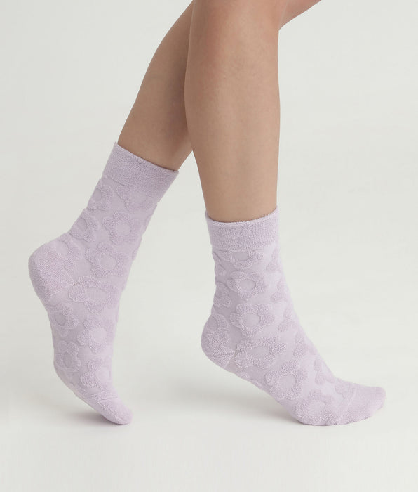 DIM Socken für Frauen aus Frottee in Parma mit Blumenmuster Dim Mode
