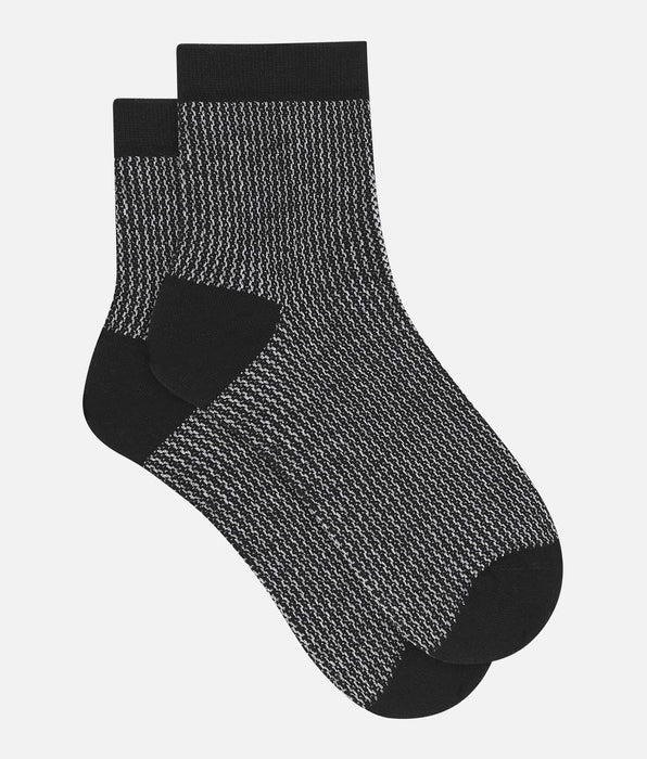 DIM Socken für Frauen Schwarz und Lurex Silber Dim Mode