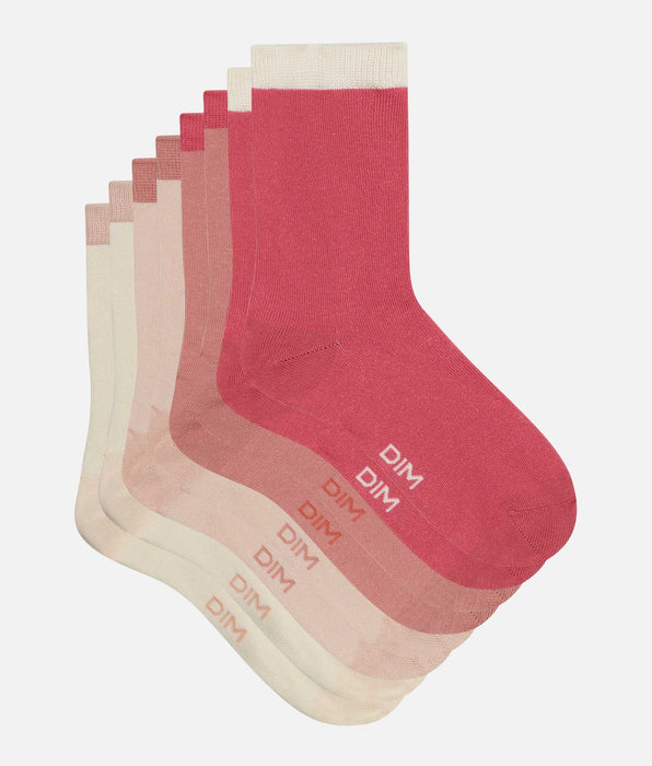 DIM 4 Paar Socken für Frauen Rosa EcoDim Mode