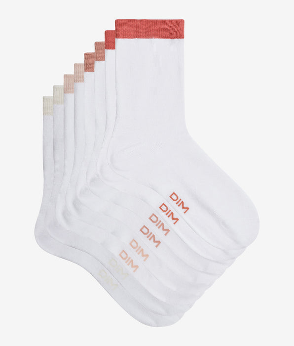 DIM 4 Paar Socken für Frauen Weiß EcoDim Mode