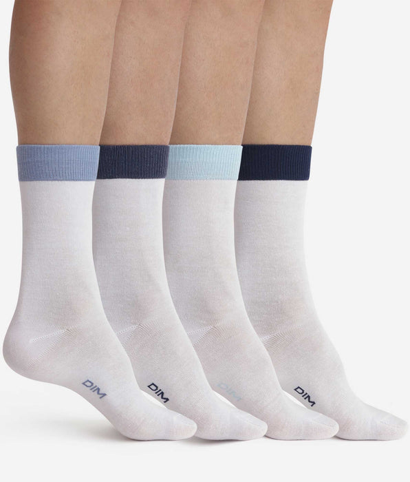 DIM 4 Paar Herrensocken Weiß EcoDim Mode