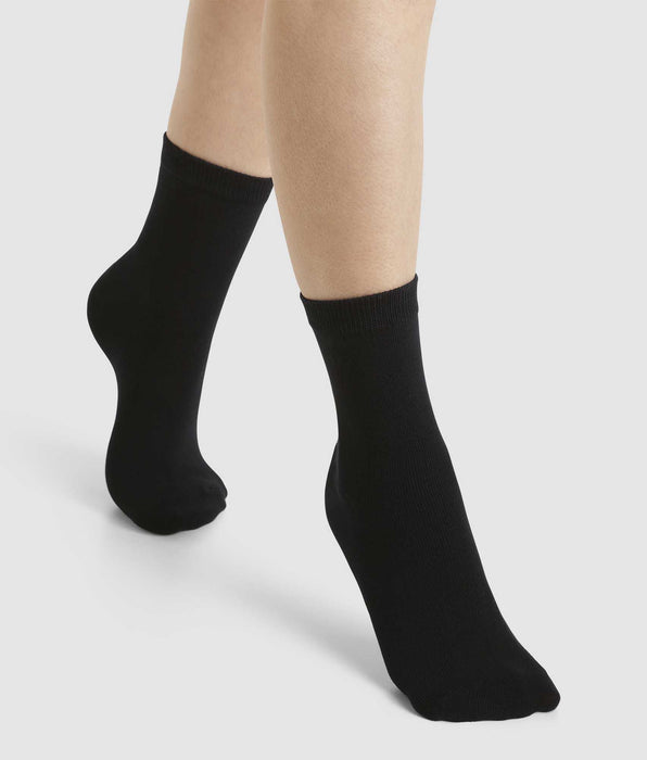 DIM Schwarze warme Socken Kinder Thermo Fleece