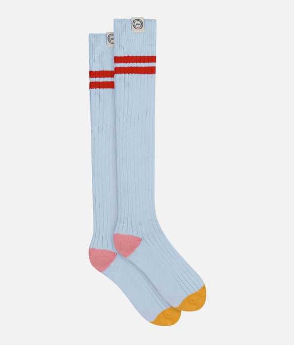 DIM Hohe Socken für Frauen colorblock Blau Dim x Inès de La Fressange