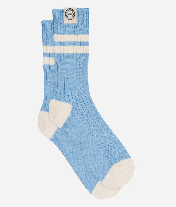 DIM Rippensocken aus Baumwolle in Lagunenblau von DIM x Ines de la Fressange