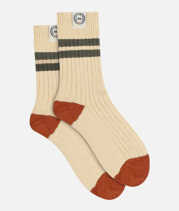 DIM Socken Frau colorblock Beige Dim x Inès de La Fressange