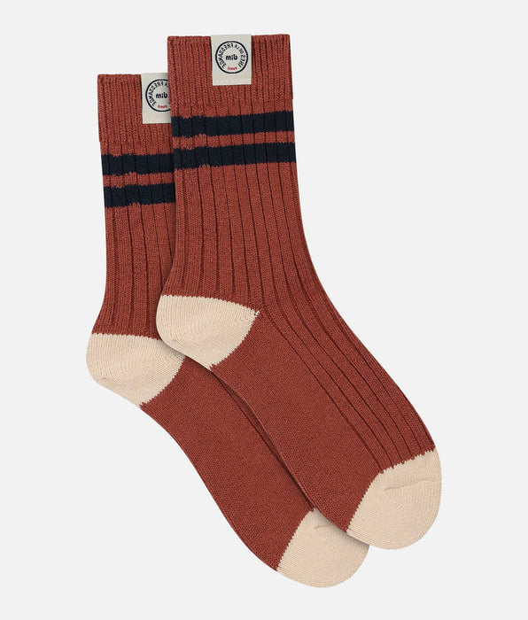 DIM Socken Frau colorblock Braun Dim x Ines de La Fressange
