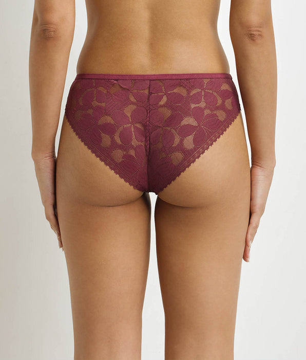DIM Slip, Damen, halbtransparent Feige Art Flowers