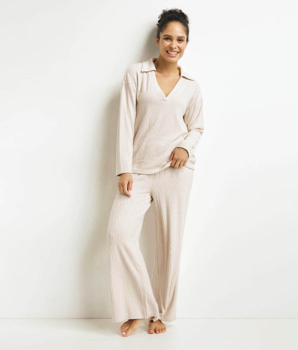 DIM Set Pyjama Hose Frau Elfenbein Dim Warm