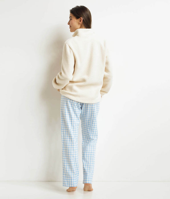 DIM Set Pyjama Hose Frau Blau Grau Dim Warm