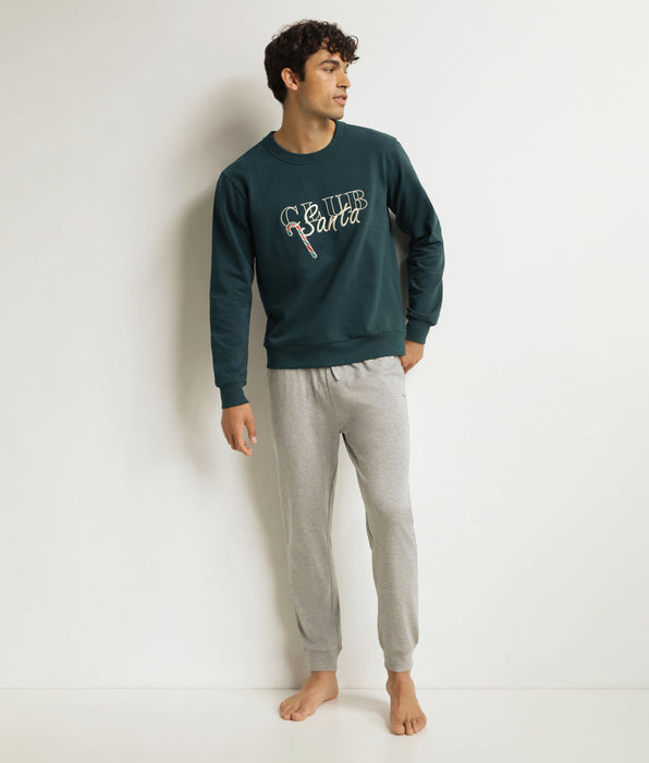 DIM Pyjama-Hosen-Set für Männer Grau Grün Dim