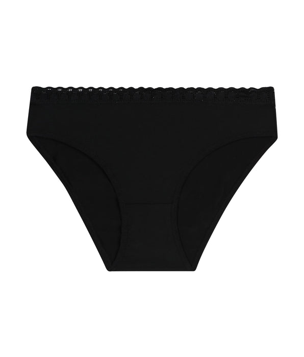 DIM Mädchenhöschen aus Mikrofaser und Spitze Schwarz Daily