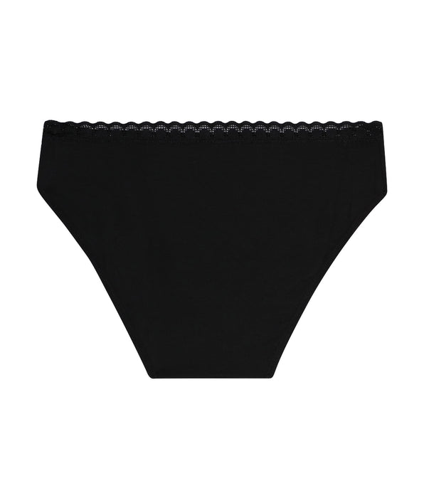 DIM Mädchenhöschen aus Mikrofaser und Spitze Schwarz Daily