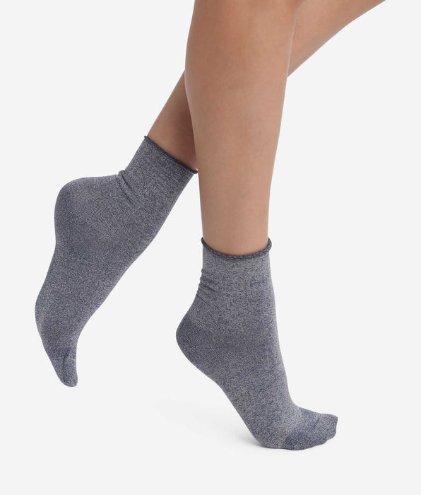 DIM Damen-Socken aus Lurex Marine Dim Mode