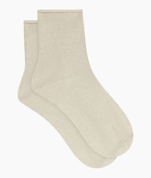 DIM Damen-Socken aus Lurex Beige Dim Mode