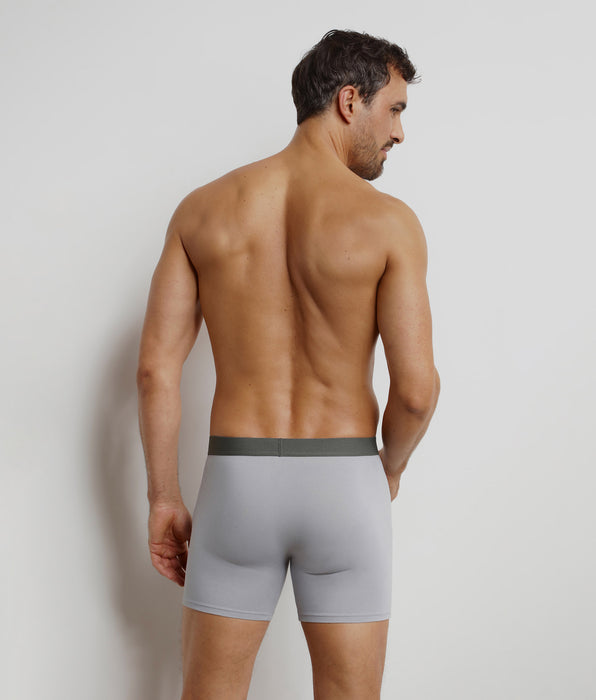 DIM Lange Boxershorts für Männer aus Baumwolle in Stahlgrau von Dim Trendy
