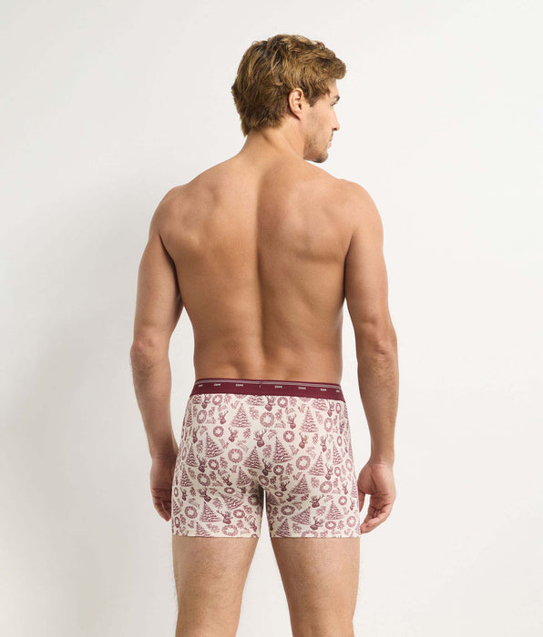 DIM Trendy Boxershorts für Herren mit elfenbeinfarbenem Print