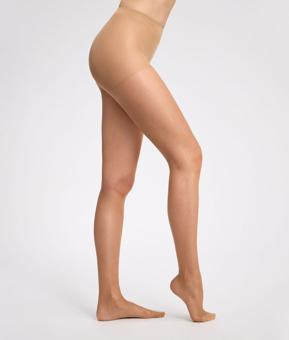 DIM Transparente, nahtlose Strumpfhose in Nude Medium Dunkel