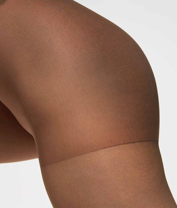 DIM Transparente, nahtlose Strumpfhose in Dunkelbraun von Nude