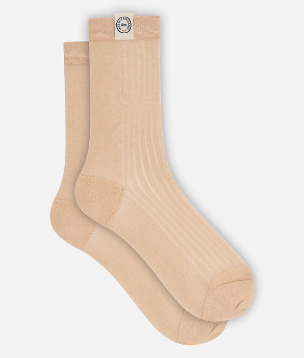 DIM Beige-taupefarbene Damensocken von Dim x Ines de la Fressange