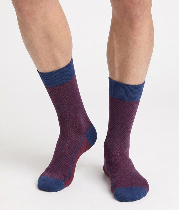 DIM Herren-Socken aus granatroter Baumwolle von La Mode