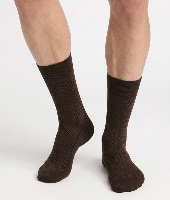 DIM Herren-Socken aus Baumwolle in Holzbraun von La Mode
