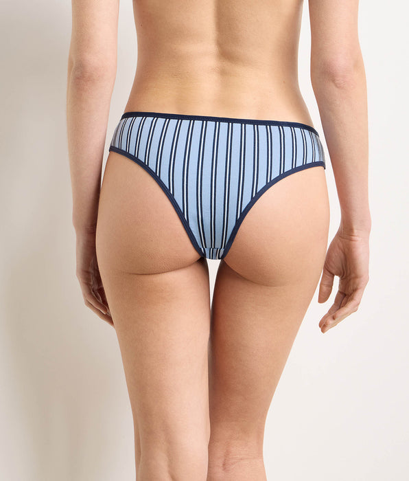 DIM Blauer bedruckter Tanga von Dim x Ines de la Fressange