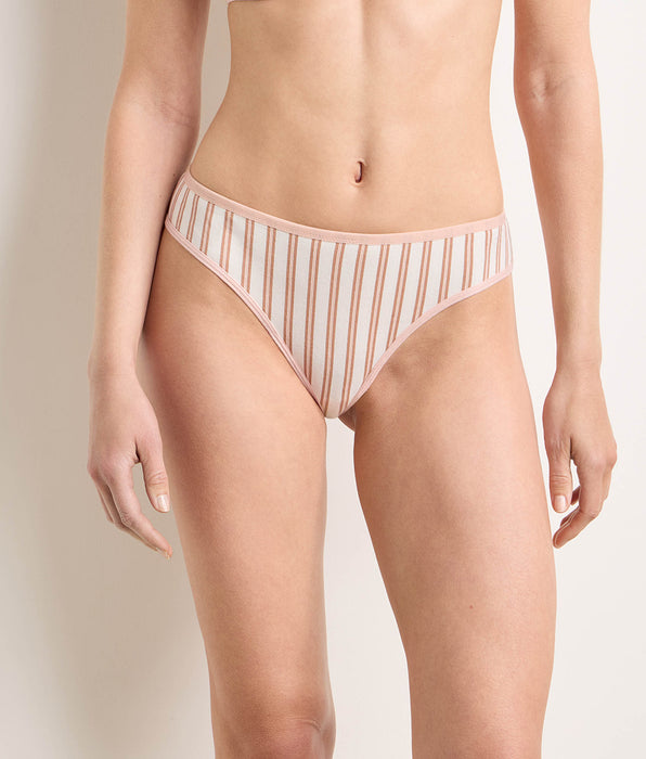 DIM Tanga mit creme-rosa Print von Dim x Ines de la Fressange