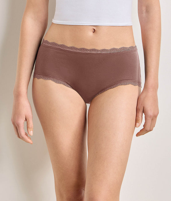 DIM 2er-Pack Shortys „Daily Coton Dentelle“ in Asche