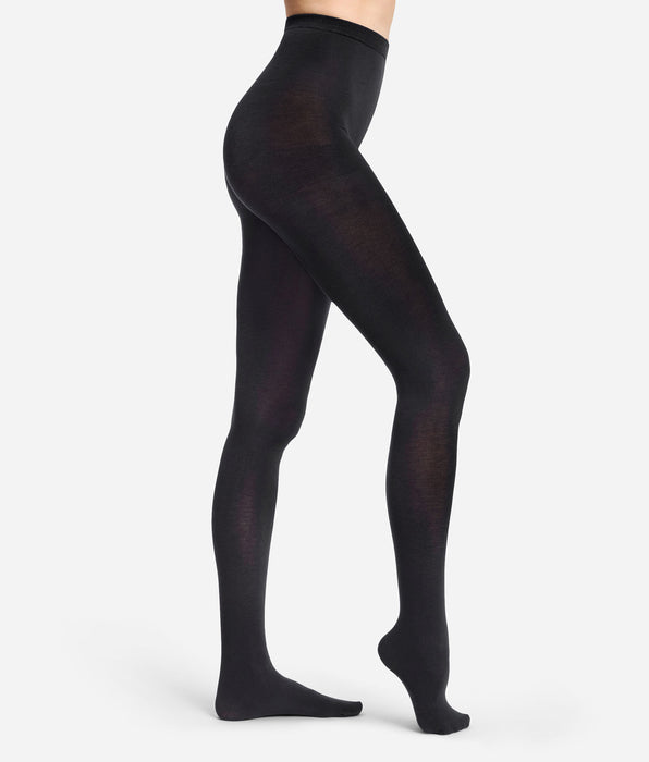 DIM Warme Strumpfhose mit Wolloptik, schwarz, 115D Thermo
