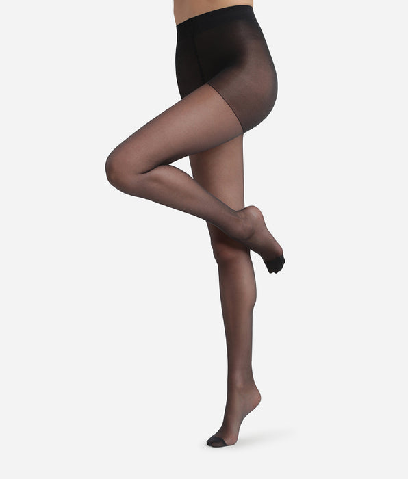 DIM Schwarze transparente Strumpfhose mit Shaping-Effekt  22D - Diam’s Voile Galbé