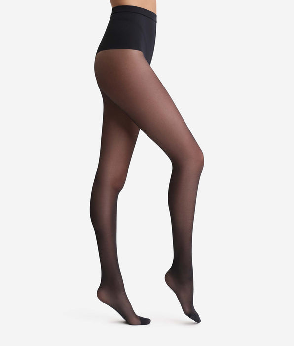 DIM Schwarze Strumpfhose mit Bauch-weg-Effekt 25D - Diam’s Ventre Plat