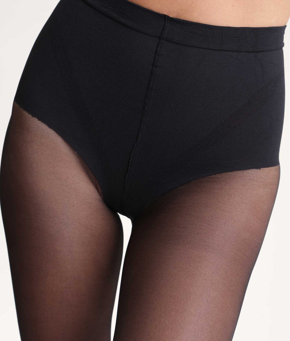 DIM Schwarze Strumpfhose mit Bauch-weg-Effekt 25D - Diam’s Ventre Plat