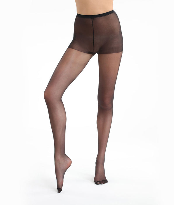 DIM Schwarze transparente Strumpfhose mit glänzendem Finish 15D - Sublim Voile Brillant