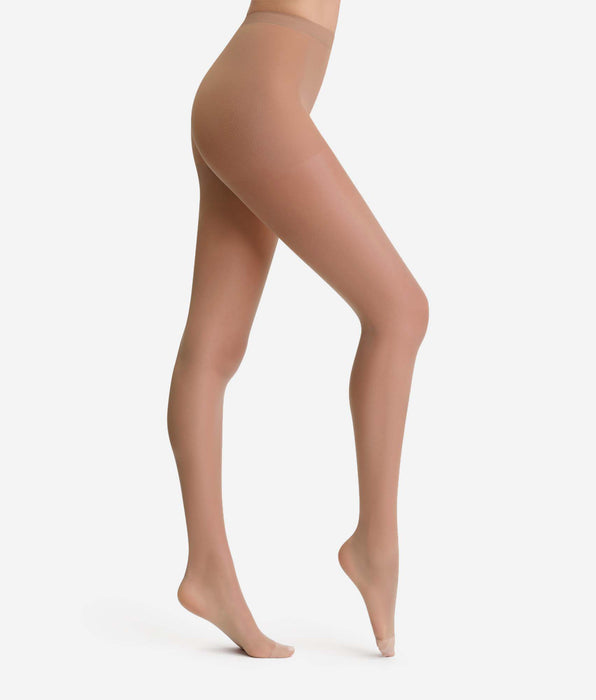 DIM Gazellenbraune transparente Strumpfhose mit glänzendem Finish 15D - Sublim Voile Brillant